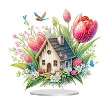 Load image into Gallery viewer, Sunflower Bird House-Single Side Drill-Acrylic Diamond Desktop Ornament