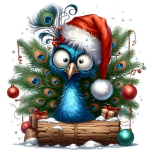 Load image into Gallery viewer, Christmas Peacock-Full Round Diamond Painting-30x30cm