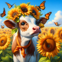 Load image into Gallery viewer, Cows-Full Round Diamond Painting-30x30cm