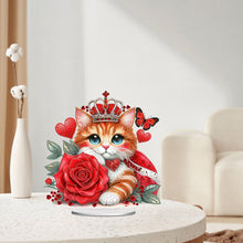 Load image into Gallery viewer, Cat-Single Side Drill-Acrylic Diamond Desktop Ornament