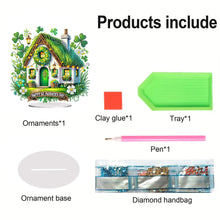 Load image into Gallery viewer, St. Patrick's Day hut-Single Side Drill-Acrylic Diamond Desktop Ornament