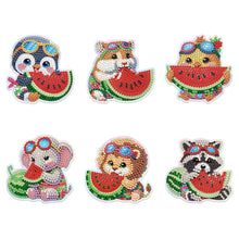 Load image into Gallery viewer, 6Pcs/Set Animal-Diamond Painting Magnet Refrigerator