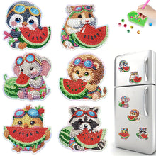 Load image into Gallery viewer, 6Pcs/Set Animal-Diamond Painting Magnet Refrigerator