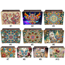 Load image into Gallery viewer, Mandala-Diamond Woodent Piggy Bank Desktop Ornament