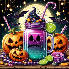 Load image into Gallery viewer, Halloween Coffee-Full Round Diamond Painting-40x40cm
