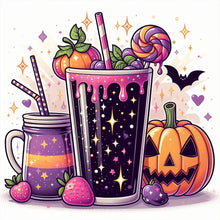 Load image into Gallery viewer, Halloween Coffee-Full Round Diamond Painting-40x40cm