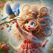 Load image into Gallery viewer, Girl-Full Round Diamond Painting-40x40cm