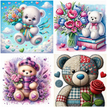 Load image into Gallery viewer, Bear-Full Round Diamond Painting-30x30cm