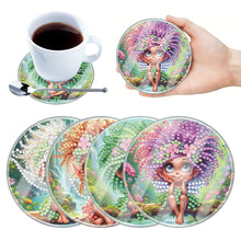 Load image into Gallery viewer, 4Pcs/Set Flower-Acrylic Waterproof Diamond Coaster