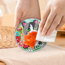 Load image into Gallery viewer, 4Pcs/Set Flower-Acrylic Waterproof Diamond Coaster