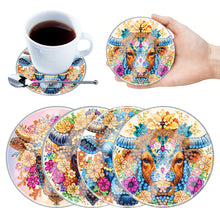 Load image into Gallery viewer, 4Pcs/Set Flower-Acrylic Waterproof Diamond Coaster