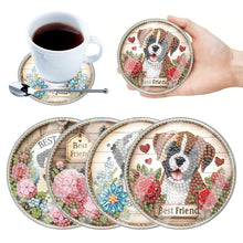 Load image into Gallery viewer, 4Pcs/Set Flower-Acrylic Waterproof Diamond Coaster