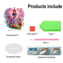 Load image into Gallery viewer, Girl Bear-Single Side Drill-Acrylic Diamond Desktop Ornament