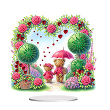 Load image into Gallery viewer, Girl Bear-Single Side Drill-Acrylic Diamond Desktop Ornament