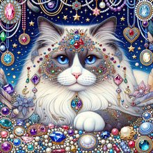 Load image into Gallery viewer, Cat Dog-Full Round Diamond Painting-30x30cm