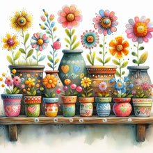 Load image into Gallery viewer, Flower-Full Round Diamond Painting-40x40cm