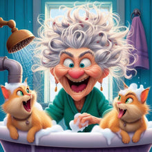 Load image into Gallery viewer, Grandma-Full Round Diamond Painting-40x40cm