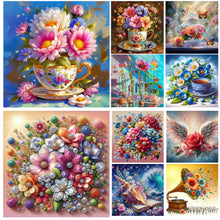 Load image into Gallery viewer, Crystal Bouquet-Full Round Diamond Painting-30x30cm