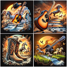 Load image into Gallery viewer, Horse-Full Round Diamond Painting-30x30cm