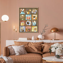 Load image into Gallery viewer, Coffee Drinks-Full Round Diamond Painting-30x40cm