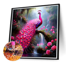 Load image into Gallery viewer, Purple Peacock-Full Round Diamond Painting-40x40cm
