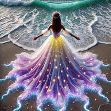 Load image into Gallery viewer, Girl-Full Round Diamond Painting-40x40cm