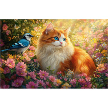 Load image into Gallery viewer, Cat Eagle-Full Round Diamond Painting-60x40cm-Large Size