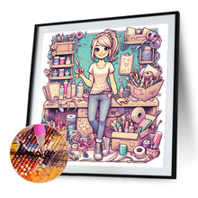 Load image into Gallery viewer, Girl-Full Round Diamond Painting-40x40cm