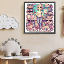 Load image into Gallery viewer, Girl-Full Round Diamond Painting-40x40cm