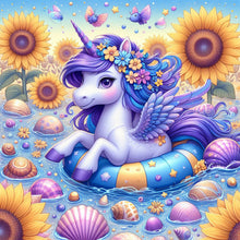 Load image into Gallery viewer, Cat Unicorn-Full Round Diamond Painting-30x30cm