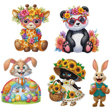 Load image into Gallery viewer, Animal-Single Side Drill-Shaking Head Acrylic Diamond Desktop Ornament