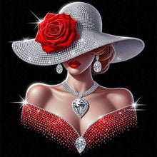 Load image into Gallery viewer, Lady-Full Round Diamond Painting-40x40cm