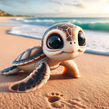 Load image into Gallery viewer, Turtle-Full Round Diamond Painting-30x30cm