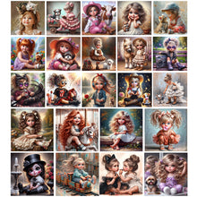 Load image into Gallery viewer, Life of Pets Girl-Full Round Diamond Painting-40x40cm