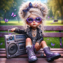 Load image into Gallery viewer, Life of Pets Girl-Full Round Diamond Painting-40x40cm