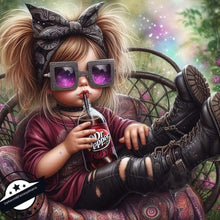 Load image into Gallery viewer, Life of Pets Girl-Full Round Diamond Painting-40x40cm