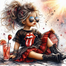 Load image into Gallery viewer, Life of Pets Girl-Full Round Diamond Painting-40x40cm