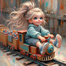 Load image into Gallery viewer, Life of Pets Girl-Full Round Diamond Painting-40x40cm