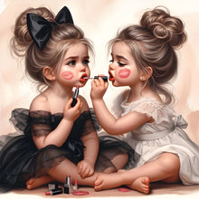 Load image into Gallery viewer, Life of Pets Girl-Full Round Diamond Painting-40x40cm