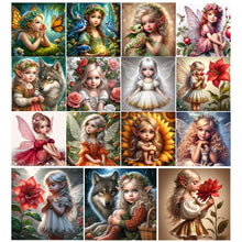 Load image into Gallery viewer, Fantasy Girl-Full Round Diamond Painting-40x40cm