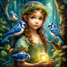 Load image into Gallery viewer, Fantasy Girl-Full Round Diamond Painting-40x40cm