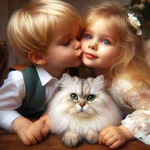 Load image into Gallery viewer, Valentine Girl-Full Round Diamond Painting-40x40cm