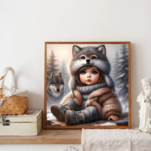 Load image into Gallery viewer, Girl-Full Round Diamond Painting-30x30cm