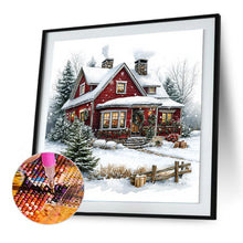 Load image into Gallery viewer, Snow House-Full Round Diamond Painting-30x30cm