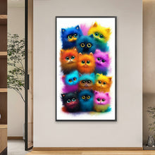 Load image into Gallery viewer, Cat-Full Round Diamond Painting-40x70cm-Large Size