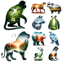 Load image into Gallery viewer, Wolf Tiger-Full Round Diamond Painting-30x30cm