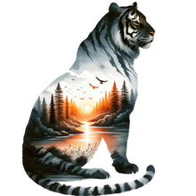 Load image into Gallery viewer, Wolf Tiger-Full Round Diamond Painting-30x30cm