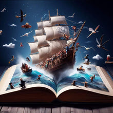 Load image into Gallery viewer, Book Horror Atmosphere-Full Round Diamond Painting-50x50cm