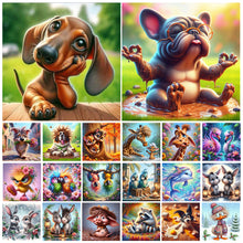 Load image into Gallery viewer, Parrot Dog-Full Round Diamond Painting-40x40cm