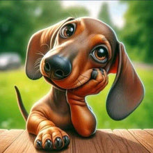 Load image into Gallery viewer, Parrot Dog-Full Round Diamond Painting-40x40cm